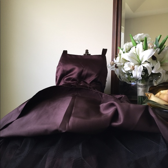 David’s Bridal Truffle Flower Girl’s Dress Size 4 - Picture 5 of 13